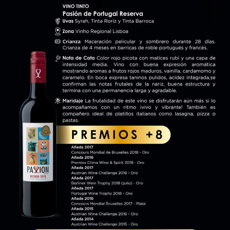 Vino Tinto Passion de Portugal 750ml — Imagen 3 de 3