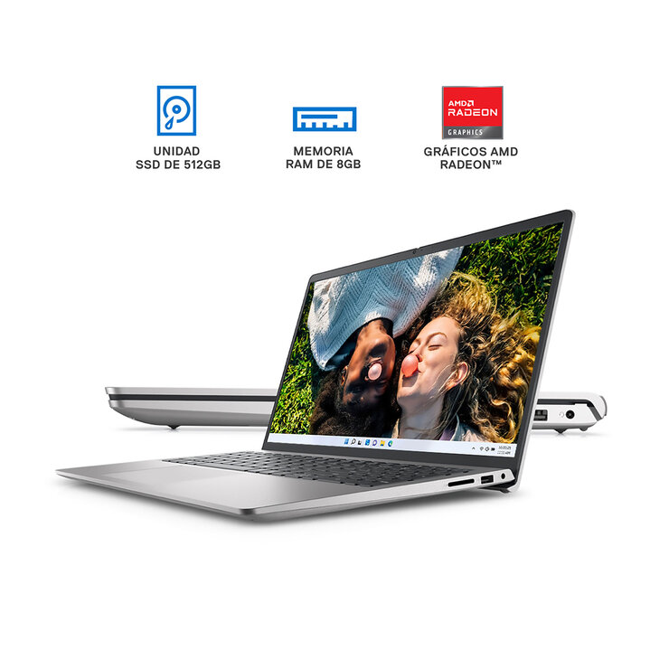 Dell Laptop Inspiron 15 3525 AMD Ryzen™ 7, 8 GB RAM, 512 GB SSD, Windows 11 Home, Silver — Imagen 2 de 4