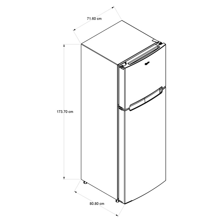 Whirlpool Refrigerador 18' Top Mount — Imagen 2 de 4
