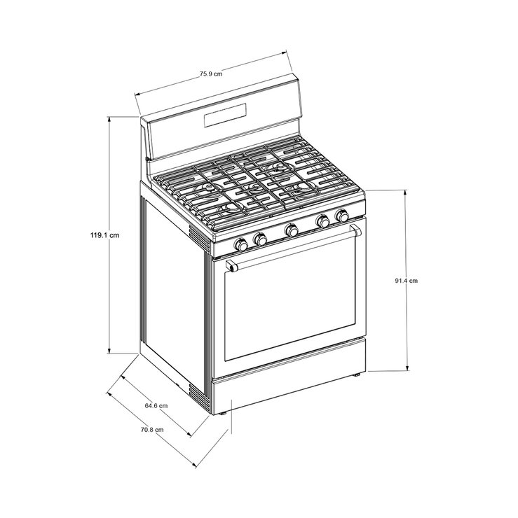 Maytag Estufa de piso 30" de gas — Imagen 2 de 3