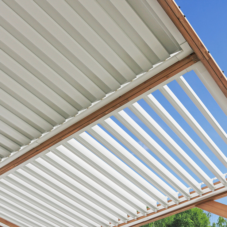Yardistry, pérgola de madera de 3.3m x 3.9m con techo de persianas de aluminio — Imagen 4 de 4