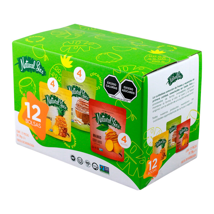 Natural Sins Surtido de Fruta Deshidratada 12 pzas de 28 g — Imagen 3 de 3