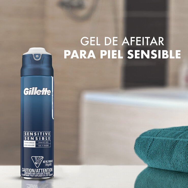 Gillette Island Breeze Sensitive Gel para Afeitar 3 pzas de 170 g — Imagen 4 de 4