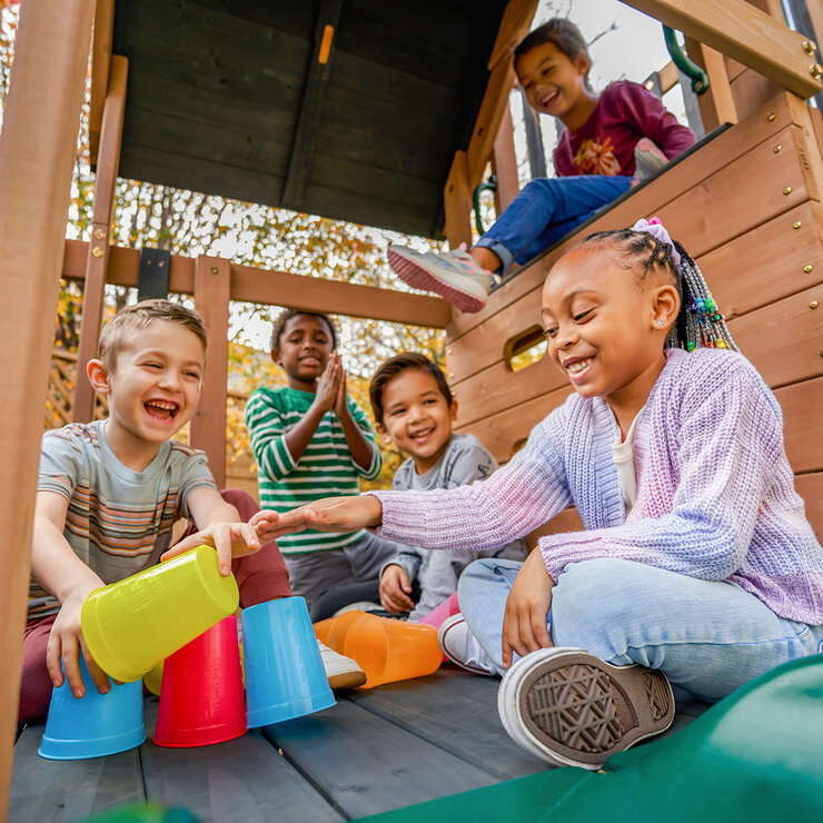 KidKraft Juego de Columpios de Madera Forest Gates — Imagen 2 de 4