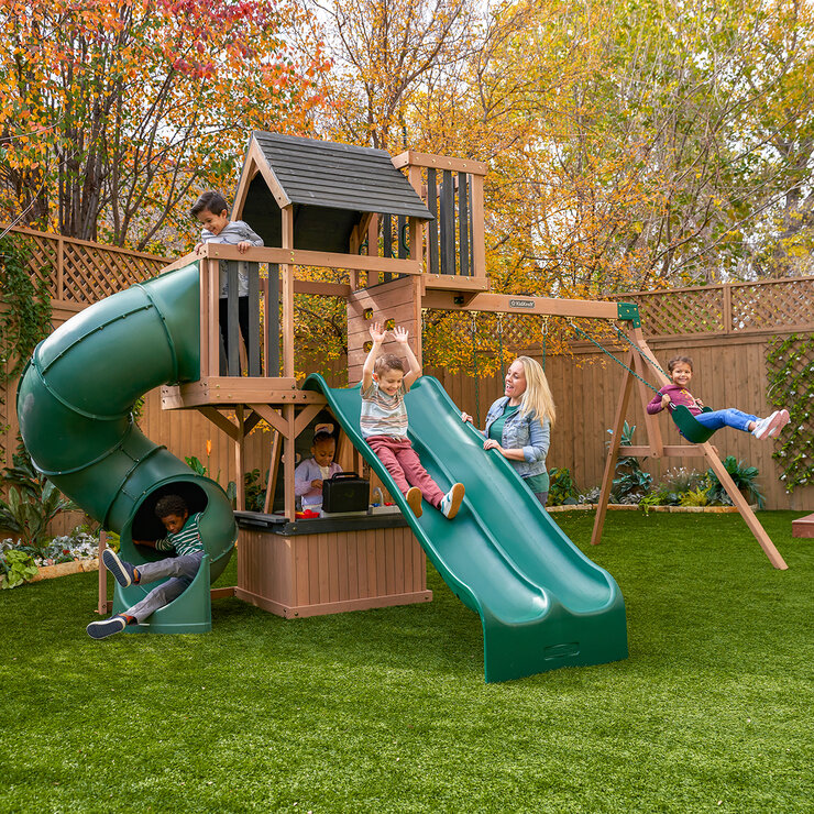 KidKraft Juego de Columpios de Madera Forest Gates — Imagen 1 de 4