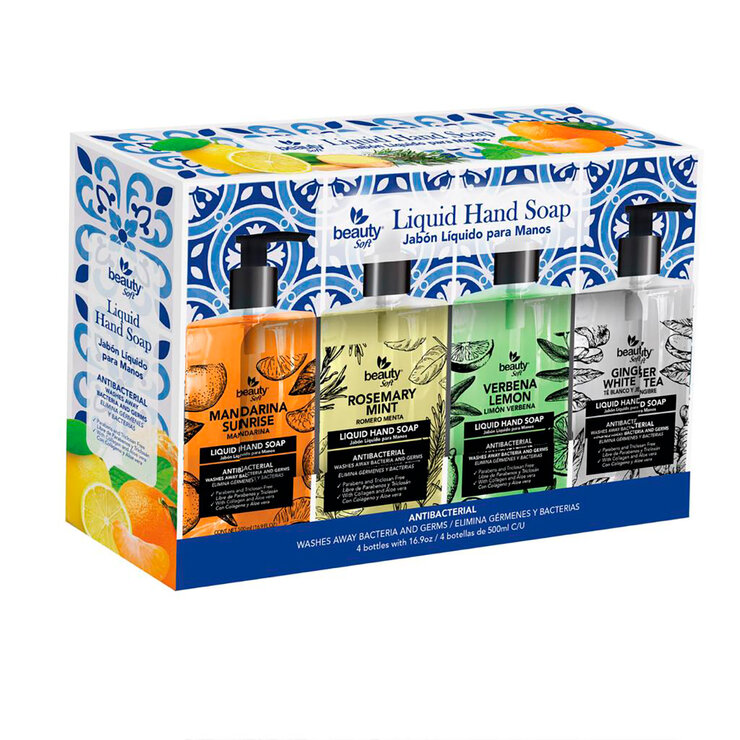 H&BC Jabón Líquido para Manos 4 pzas de 500 ml  — Imagen 1 de 2