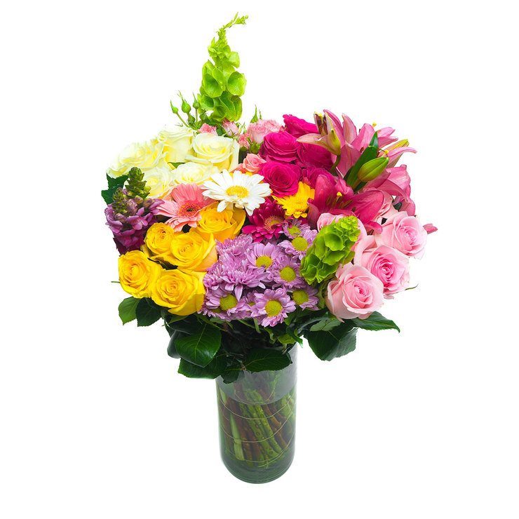 PREVENTA Chiltepec, Bouquet Mixto Día de las Madres 36 tallos con Florero — Imagen 3 de 3
