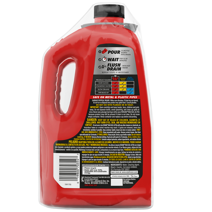 Drano Max Gel Limpiador Destapacaños 4.7 L — Imagen 3 de 4