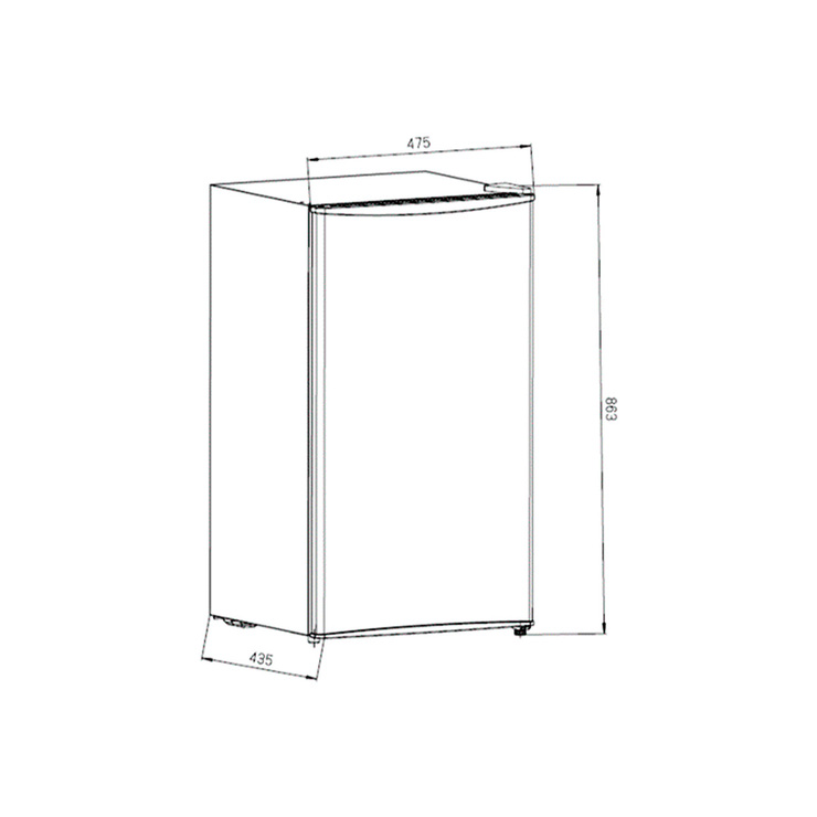 Teka Refrigerador frigobar de 4', color negro  — Imagen 3 de 3
