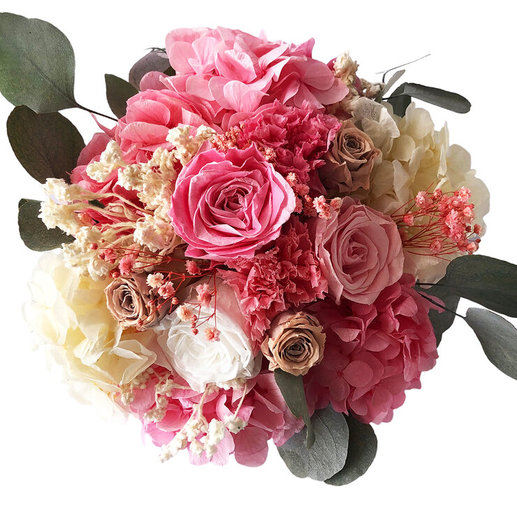 Mina'an Flor Eterna, Bouquet Con Flores Preservadas en Tonos Pastel, Duración hasta 6 meses — Imagen 3 de 3