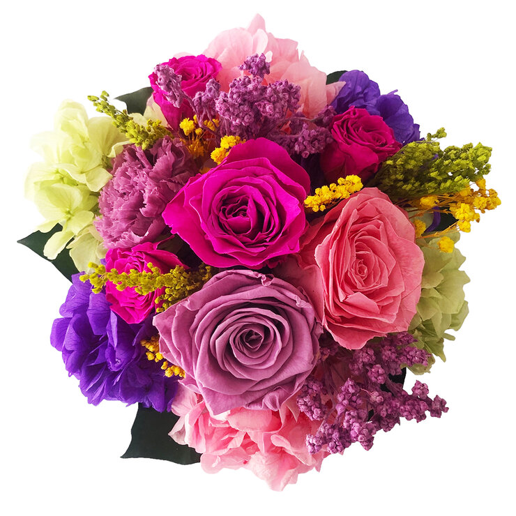 Mina'an Flor Eterna, Bouquet Con Flores Preservadas Modelo Primavera, Duración hasta 6 meses — Imagen 3 de 3