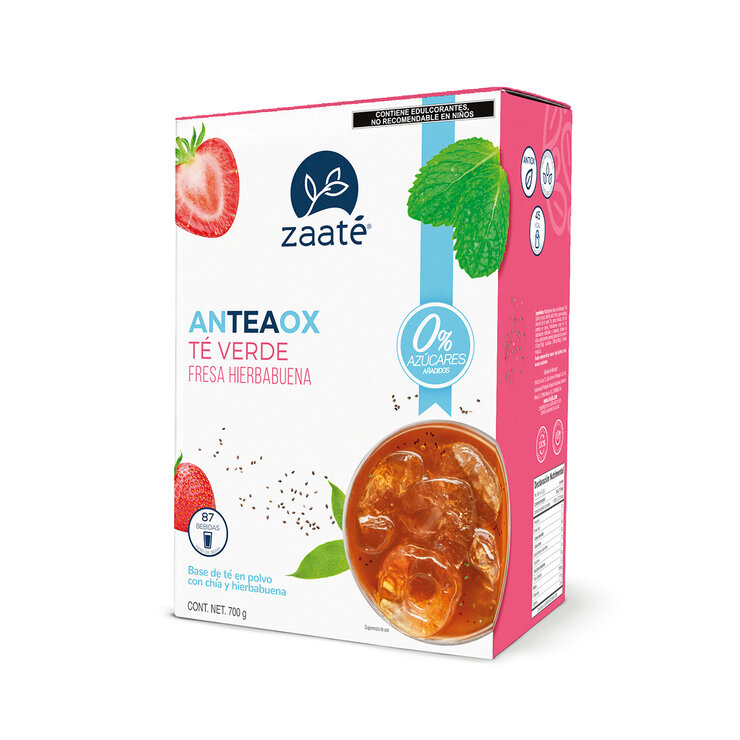 Zaaté Anteaox Té Verde Fresa Hierbabuena 0% Azúcar 700 g — Imagen 2 de 4