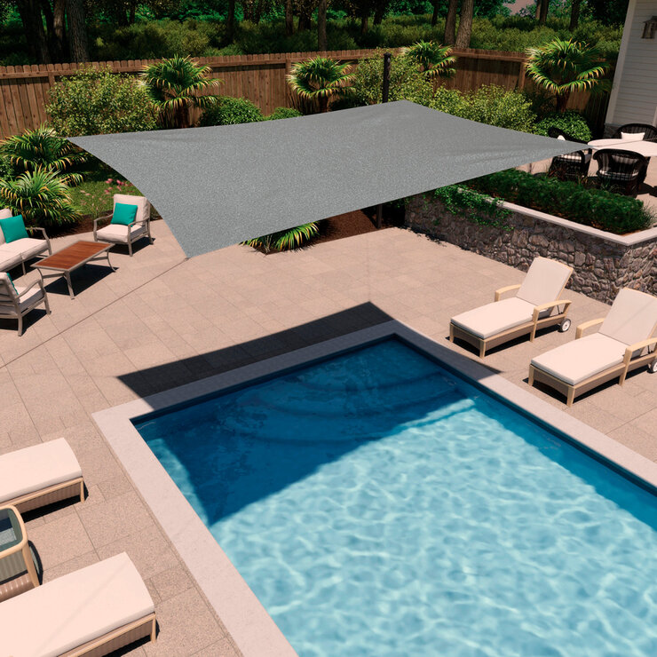 Coolaroo, 3.9m x 2.1m Velaria, Gris — Imagen 1 de 4