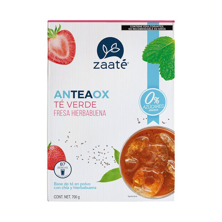 Zaaté Anteaox Té Verde Fresa Hierbabuena 0% Azúcar 700 g — Imagen 4 de 4