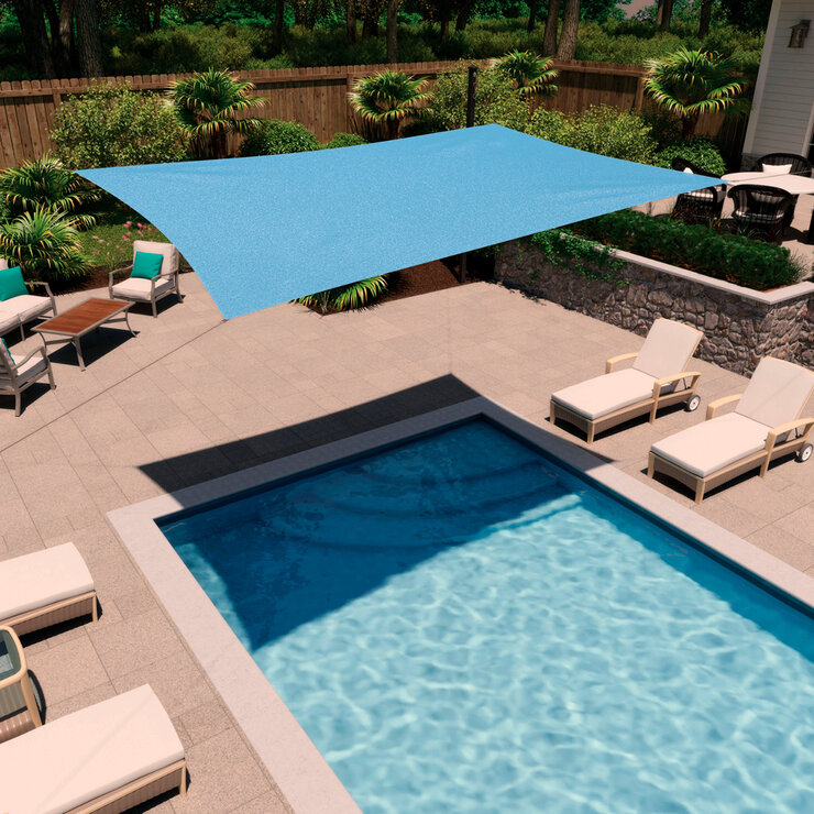 Coolaroo, 3.9m x 2.1m Velaria, Azul — Imagen 1 de 4