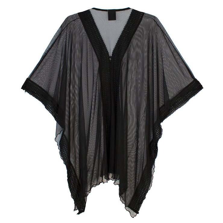 Cusma Salida de Playa, Vestido Corto, Color Negro — Imagen 1 de 2