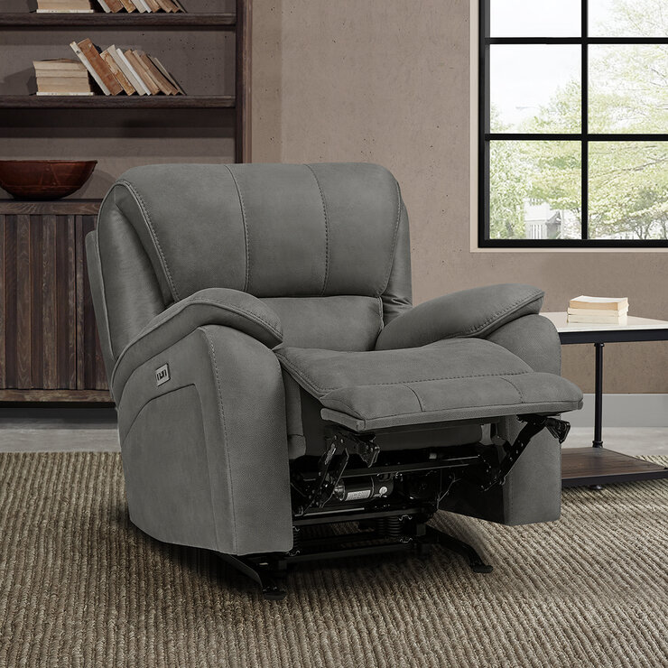 Barcalounger, Sillón Reclinable Mecedor de Tela con Reposacabezas Eléctrico — Imagen 4 de 4