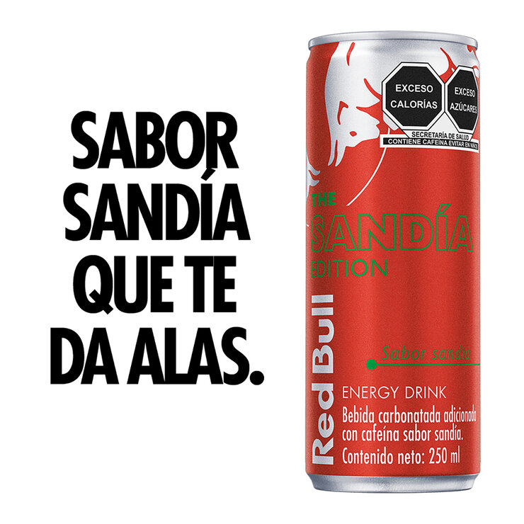Red Bull Bebida Energética sabor Sandía 4 pzas de 250 ml — Imagen 2 de 3