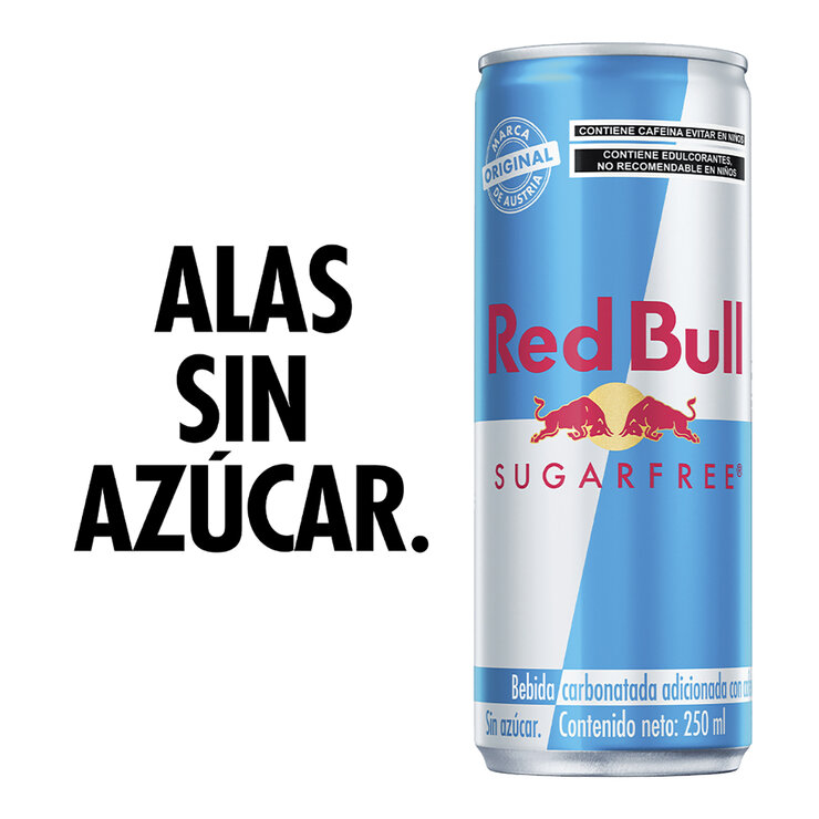 Red Bull Bebida Energética Libre de Azúcar 4 pzas de 250 ml — Imagen 4 de 4