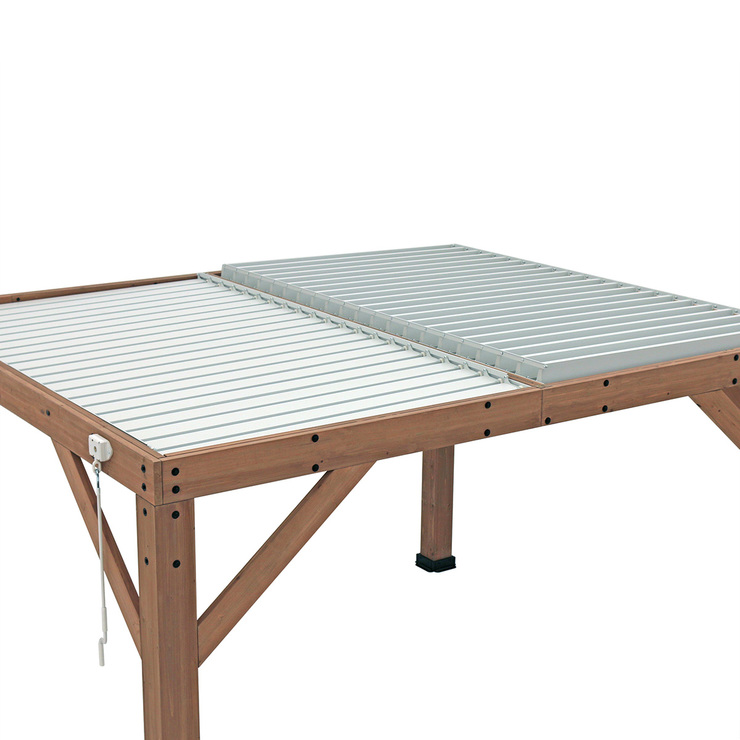 Yardistry, pérgola de madera de 3.3m x 3.9m con techo de persianas de aluminio — Imagen 2 de 4