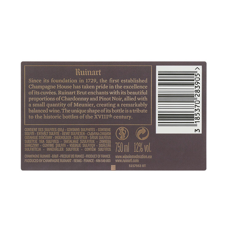 Champagne R de Ruinart 750ml — Imagen 2 de 3