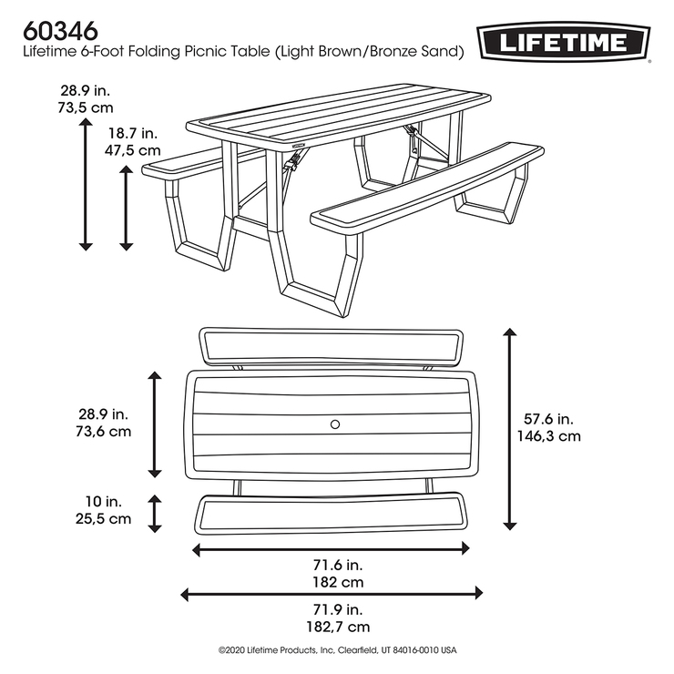 Lifetime, Mesa Plegable para Picninc — Imagen 2 de 4
