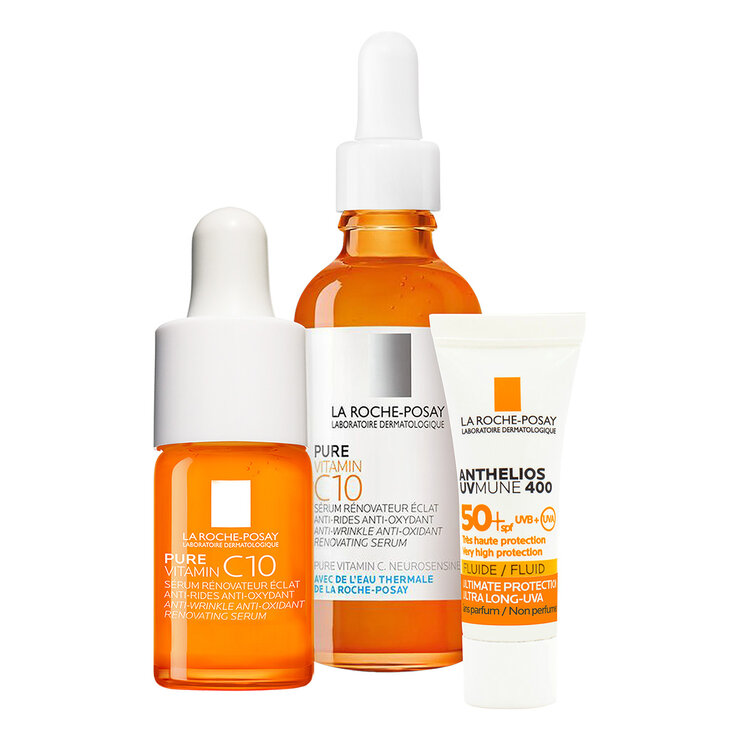 Kit Serum Pure Vitamin C10 30ml + 10ml +Anthelios UV Mune FPS 50+ 3ml  — Imagen 1 de 3
