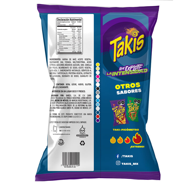 Barcel Botana de Maíz Takis Blue Heat 700 g — Imagen 3 de 3