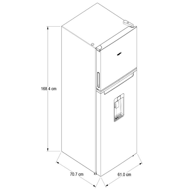 Whirlpool Refrigerador 13' Top Mount — Imagen 3 de 3