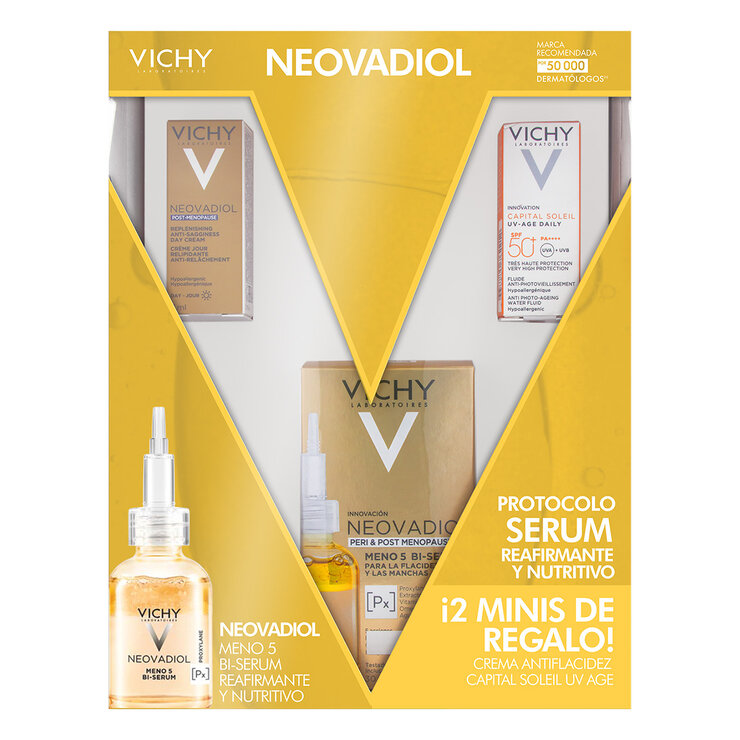 Kit Neovadiol Peri & Post Menopausia 30ml +Crema Neovadiol de dia 3ml +Capital Soleil FPS 50+ 3ml — Imagen 3 de 4