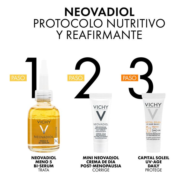 Kit Neovadiol Peri & Post Menopausia 30ml +Crema Neovadiol de dia 3ml +Capital Soleil FPS 50+ 3ml — Imagen 4 de 4