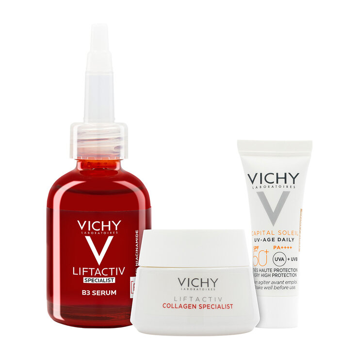 Kit Anti-Manchas Liftactiv B3 Anti-manchas 30ml + Crema Collagen Specialist 15ml + Capital Soleil UV-Age Daily FPS 50+ 3ml — Imagen 1 de 4