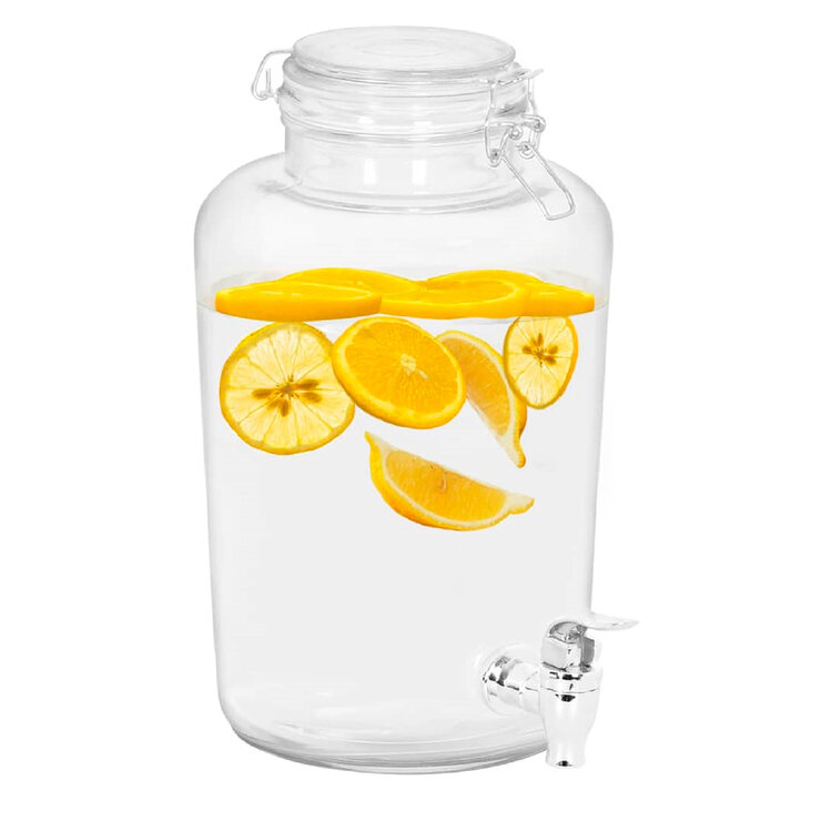 Top Choice Dispensador de Bebidas de Vidrio con Tapa Hermética de 4L — Imagen 1 de 2