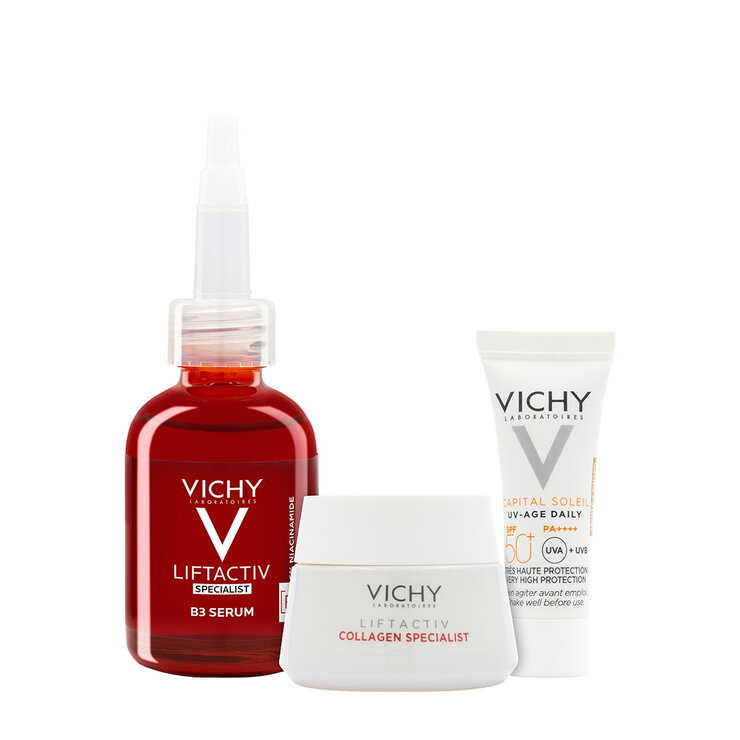 Kit Anti-Manchas Liftactiv B3 Anti-manchas 30ml + Crema Collagen Specialist 15ml + Capital Soleil UV-Age Daily FPS 50+ 3ml — Imagen 4 de 4