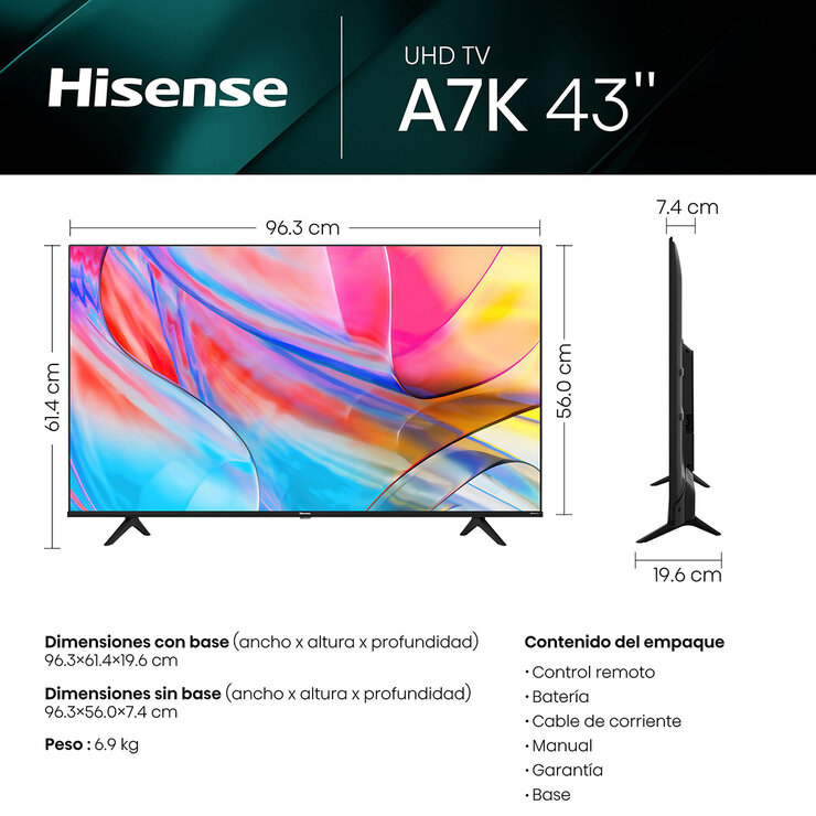 Hisense Pantalla 43" 4K UHD Smart TV — Imagen 4 de 4