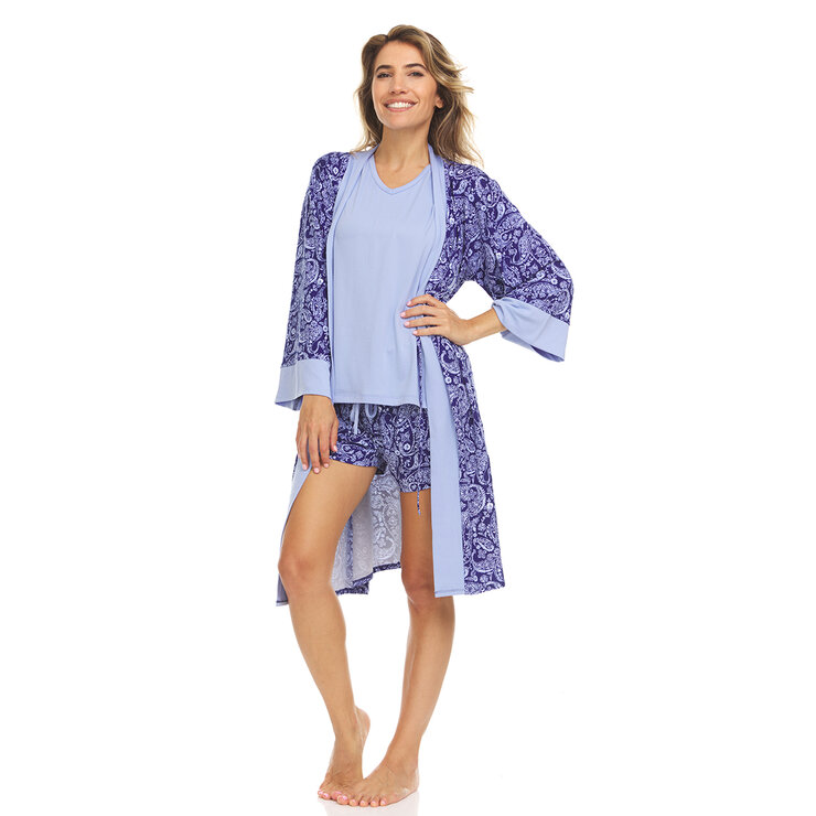 Flora Nikrooz Set de Pijama 3 Piezas para Dama Varias Tallas y Colores — Imagen 1 de 4