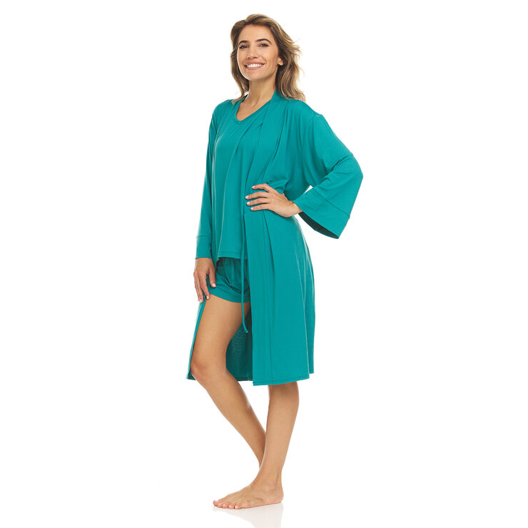Flora Nikrooz Set de Pijama 3 Piezas para Dama Varias Tallas y Colores — Imagen 3 de 4