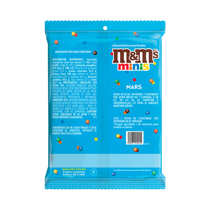 M&M's Minis Chocolates con Leche Confitados 446 g — Imagen 2 de 4