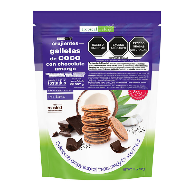 Tropical Fields Galletas de Coco con Chocolate Amargo 397 g — Imagen 1 de 2