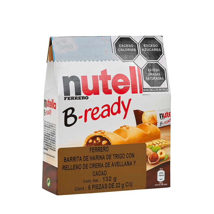 Ferrero Barritas de Trigo Rellenas de Nutella 6 pzas de 22 g — Imagen 2 de 4