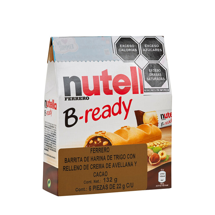 Ferrero Barritas de Trigo Rellenas de Nutella 6 pzas de 22 g — Imagen 3 de 4