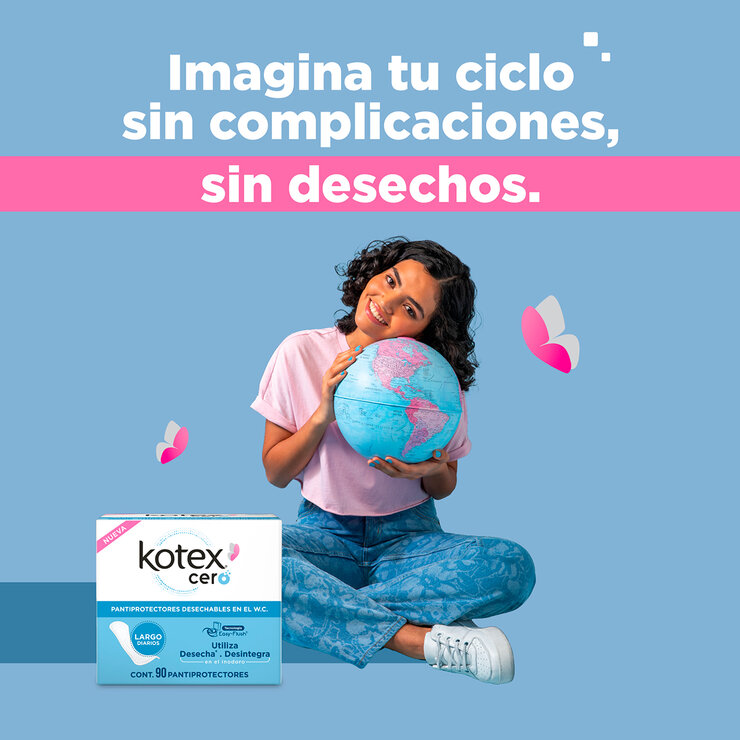 Kotex Cero Pantiprotectores Largos 90 pz — Imagen 2 de 4