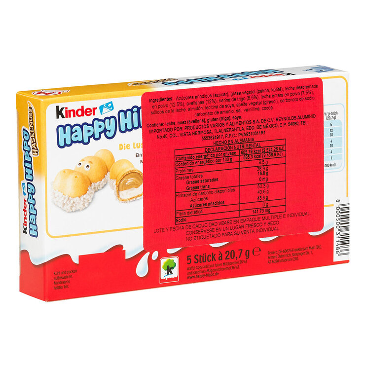 Kinder Barquillos con Relleno a Base de Leche y Avellanas 5 pzas de 20.7 g — Imagen 3 de 3