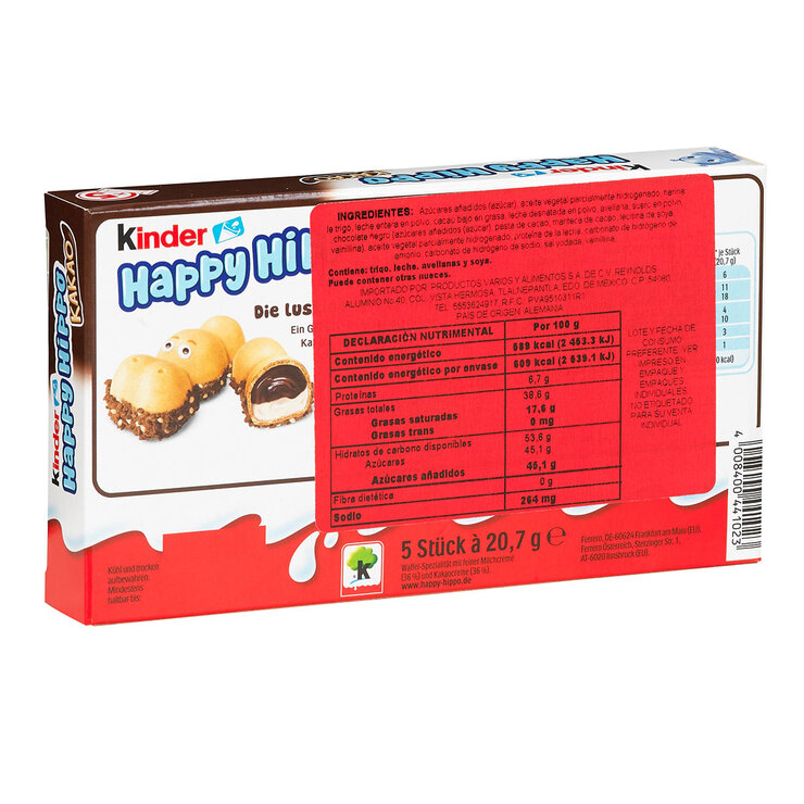 Kinder Barquillos Rellenos de Leche y Crema de Cacao 5 pzas de 20.7 g — Imagen 3 de 3