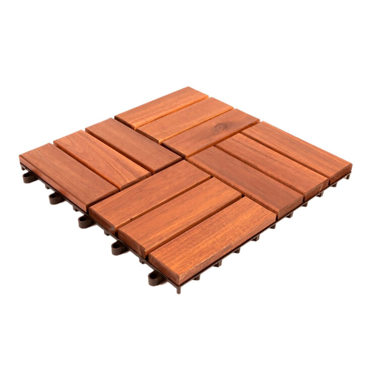 Hanie Design, Piso de Madera para Exterior, Color Café — Imagen 2 de 4