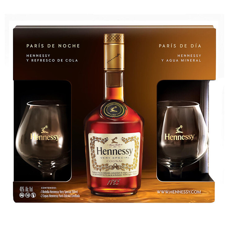 Cognac Hennessy Very Special 700ml + 2 Copas — Imagen 1 de 3