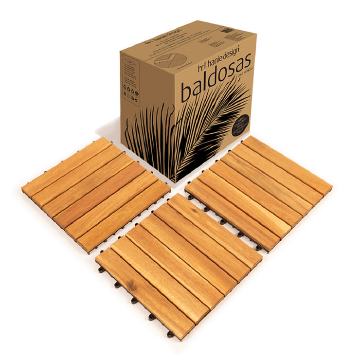 Hanie Design, Piso de Madera Vertical para Exterior, Color Natural — Imagen 2 de 4