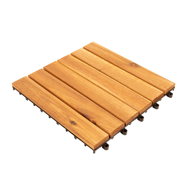 Hanie Design, Piso de Madera Vertical para Exterior, Color Natural — Imagen 4 de 4