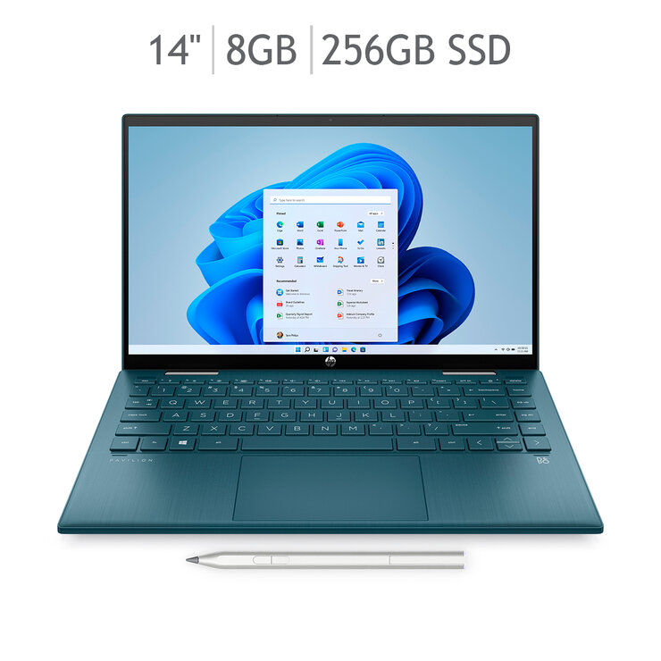 HP Pavilion x360 Convertible Laptop 14" Intel® Core™ i3-1125G4 8GB 256GB SSD Bundle (Mouse Inalámbrico + Funda + Lápiz Zenvo)  — Imagen 2 de 4