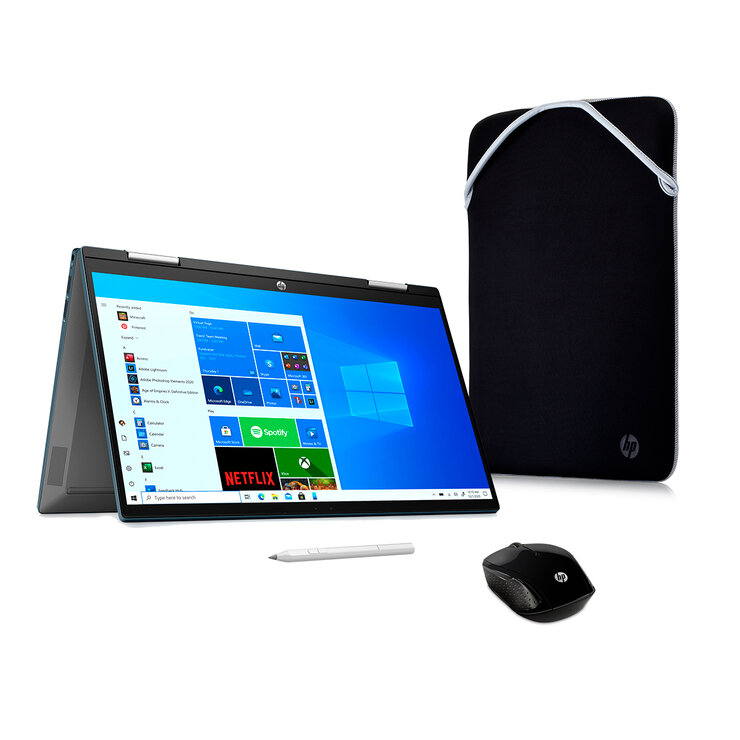 HP Pavilion x360 Convertible Laptop 14" Intel® Core™ i3-1125G4 8GB 256GB SSD Bundle (Mouse Inalámbrico + Funda + Lápiz Zenvo)  — Imagen 1 de 4